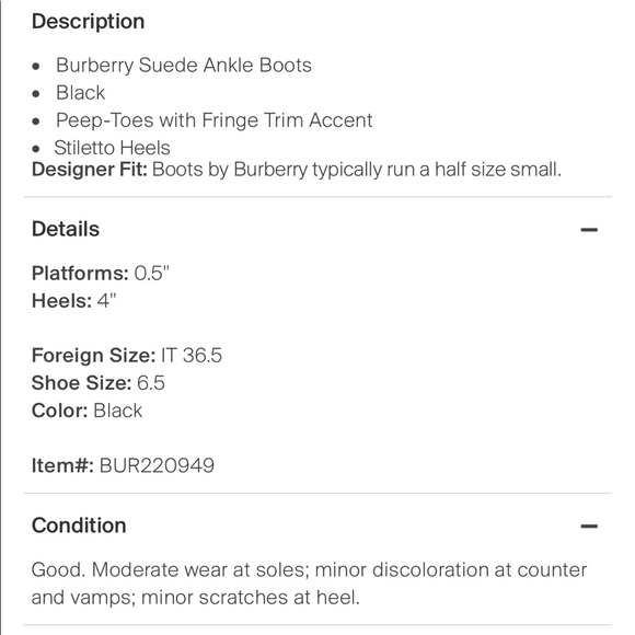 Burberry Suede Fringe Open Toe Hells - Picture 7 of 7